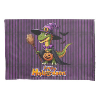 Süße Halloween-Raptor/Dinosaur-Zauberin-Kissenbezu Kissenbezug