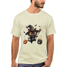 Süße Halloween-Schwarze-Katze-Hexe ✨🐾🎃