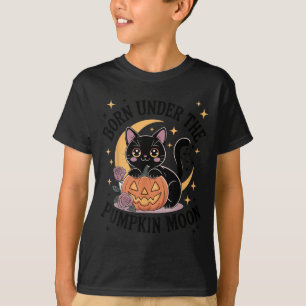 Süße Halloween-Schwarze-Katze-Pastell-Goth-Zauberi T-Shirt