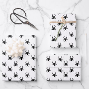 Süße Halloween-Spinnen Geschenkpapier Set