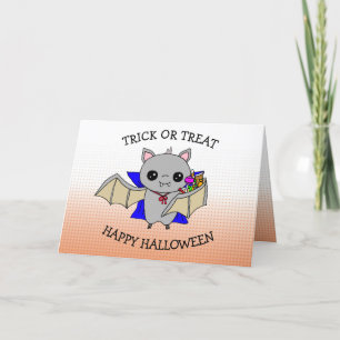 Süße Halloween-Süßigkeiten-Tasche mit Süßigkeiten Karte