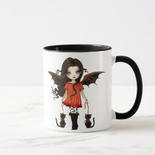 Süße Halloween-Tasse Kleiner Vampir mit Katzen Tasse