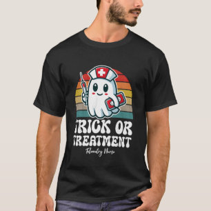 Süße Halloween-Telemetrie-Krankenschwester Streich T-Shirt