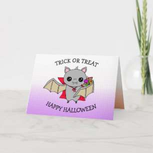 Süße Halloween-Tüte für Süßigkeiten Karte