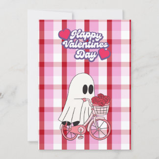 Süße Halloween Valentinstagskarte mit Geist Feiertagskarte