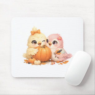 Süße Halloween-Vogelfreunde Schreibtisch-Mauspad Mousepad