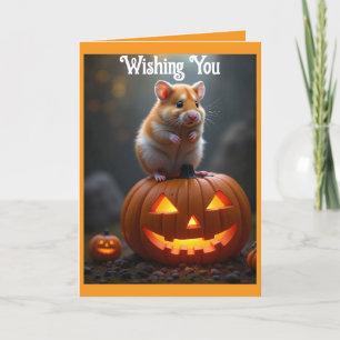 Süße Hamster Halloween Karte