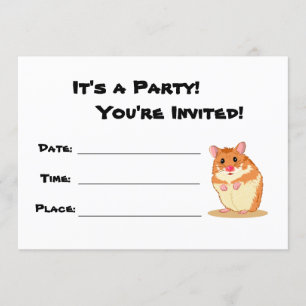 Süße Hamster-Party-Einladung Einladung