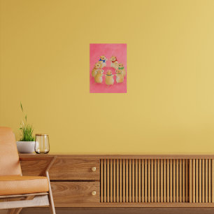 Süße Hamster tanzen Kreis Kinderzimmer Malerei Poster