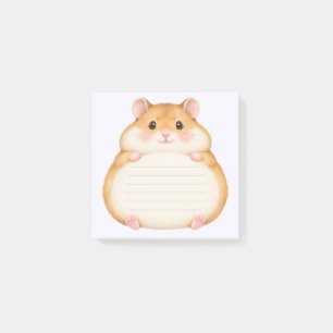 Süße Hamster-Wasserfarbe Liniierte Haftnotizen Post-it Klebezettel