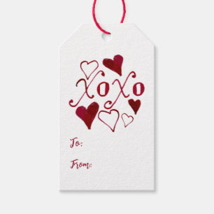 Süße handgeschriebene XOXO verspielte Valentinstag Geschenkanhänger