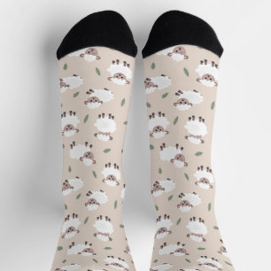 Süße handgezeichnete Schafe & Lämmer Tiere Socken