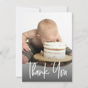 Süße Handschrift Danke 1. Geburtstagsfoto