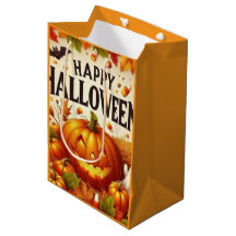 Süße Happy Halloween Kürbis und Geist Geschenktasc