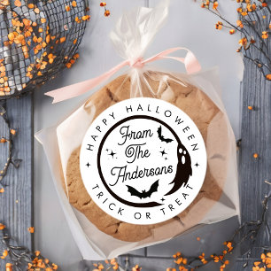 Süße Happy Halloween-Süßigkeiten oder Saures Gespe Runder Aufkleber