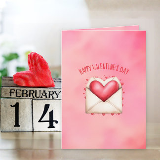 Süße Happy Heart Day Valentinstag-Karte Karte
