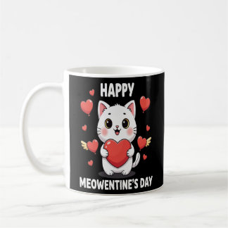 Süße Happy Meowentine’s Day Kaffeetasse für Katzen