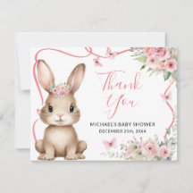 Süße Häschen-Baby-Party Mädchen Rosa Floral
