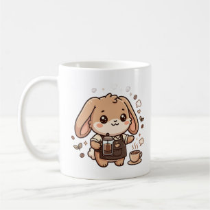 Süße Häschen-Barista-Kaffee-ClipArt-Tasse Kaffeetasse