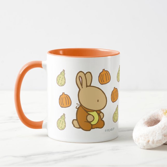 Süße Häschen-Herbst-Tasse Tasse (Mit Donut)