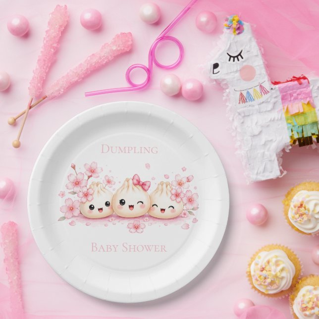 Süße Häschen-Mädchen-Baby-Party Pappteller (Party)