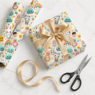 Süße-Häschen-Pastell-verspieltes Geschenkverpackun Geschenkpapier