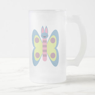 Süße Häschenfliege Hase Schmetterling Hybrid Liebe Mattglas Bierglas