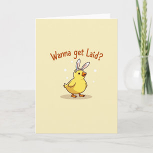 Süße Hase Vogel Fragekarte Karte