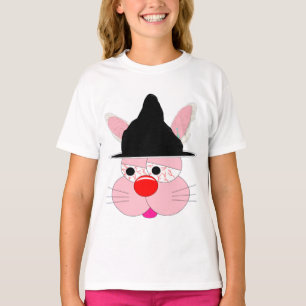 Süße Hasen-Hexe Halloween - Cartoon Grafik T-Shirt