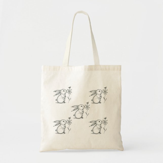 Süße Hasen-Tasche Tragetasche (Vorne)