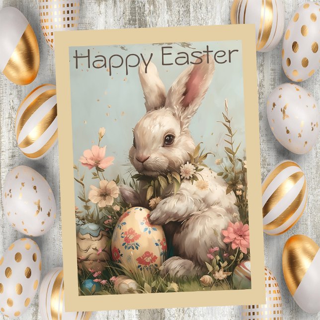 Süße Haseneier Blumen Ostern  Feiertagskarte (Von Creator hochgeladen)