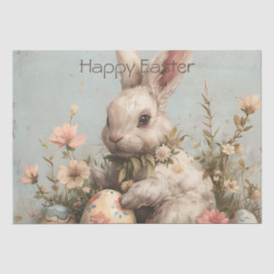 Süße Haseneier Blumen Ostern Seidenpapier