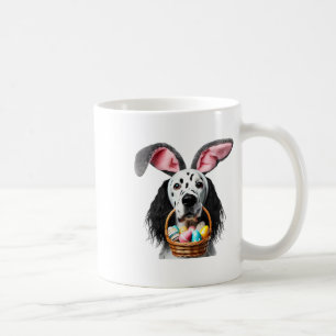 Süße Hasenohren English Setter Hund Ostereier-Such Kaffeetasse