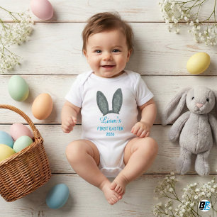Süße Hasenohren Junge Erstes Ostern 2026 Personali Baby Strampler