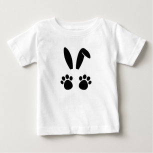 Süße Hasenohren und Pfotenabdrücke Halloween-Desig Baby T-shirt