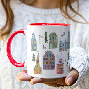 Süße Häuser & Skilodge Winter Weihnachten Tasse