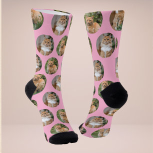 Süße Haustier 2 Katzen Foto Socken