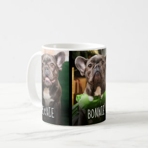 Süße Haustier 3 Foto-Collage Moderner Name Kaffeetasse