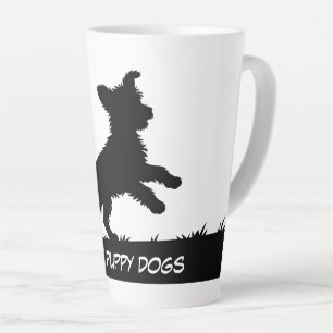 Süße Haustier-Silhouetten-Design - Hunde 1 + Text Milchtasse