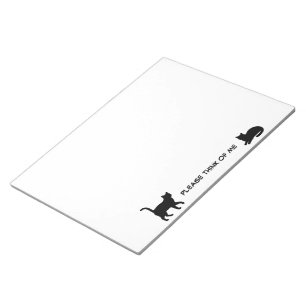 Süße Haustier-Silhouetten-Design - Katzen 1 Notizblock
