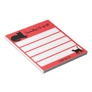 Süße Haustier Silhouetten Design - Katzen 1 Notizblock