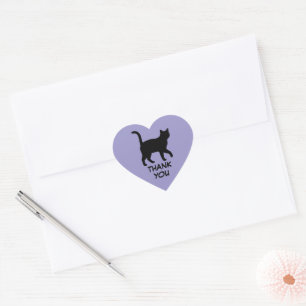 Süße Haustier Silhouetten Design - Katzen 1 + Text Herz-Aufkleber