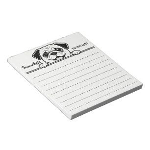 Süße Haustiere Minimalistisches Design - Hund 2 Notizblock