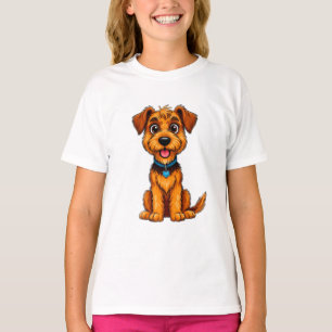 Süße Haustierliebhaber Airedale Terrier Hund Illus T-Shirt