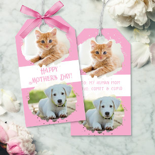 Süße Haustierliebhaber Personalisierte Zwei Fotos Geschenkanhänger