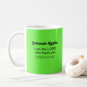 Süße heilende Bibelvers Limegrün Christlich Kaffeetasse