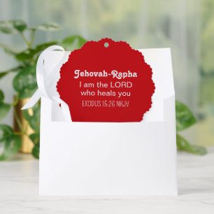 Süße heilende Bibelvers Weihnachten Rot Einfach Ornament Karte