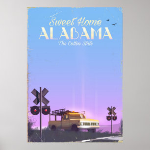"Süße Heimat" Alabama Reiseplakat Poster