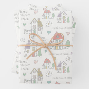 Süße Heimat-Wrap-Papier Geschenkpapier Set