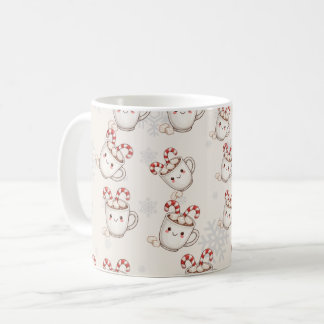 Süße Heiße-Schokolade-Nahtloses Muster – Cute Weih Kaffeetasse